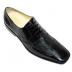 Steve Harvey Collection "Ontario" Black Genuine Lizard Shoes